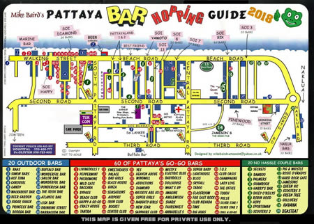 Pattaya bar hopping map guide